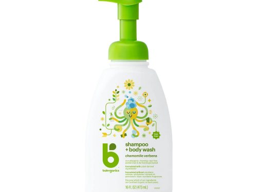 Babyganics Baby Shampoo + Body Wash Pump Bottle, Chamomile Verbena, 16oz