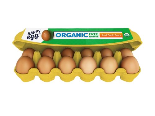 Happy Egg Organic Free Range Large Brown Eggs, 12 Count