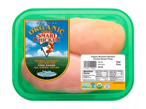 Smart Chicken Organic Boneless & Skinless Chicken Breast - 0.75-1.75lbs - price per lb